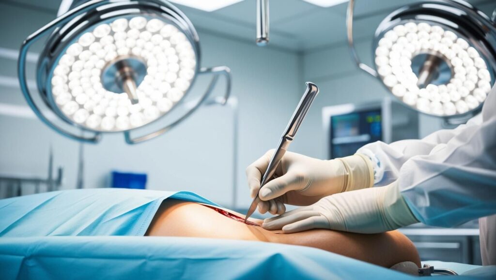 背骨の手術の様子